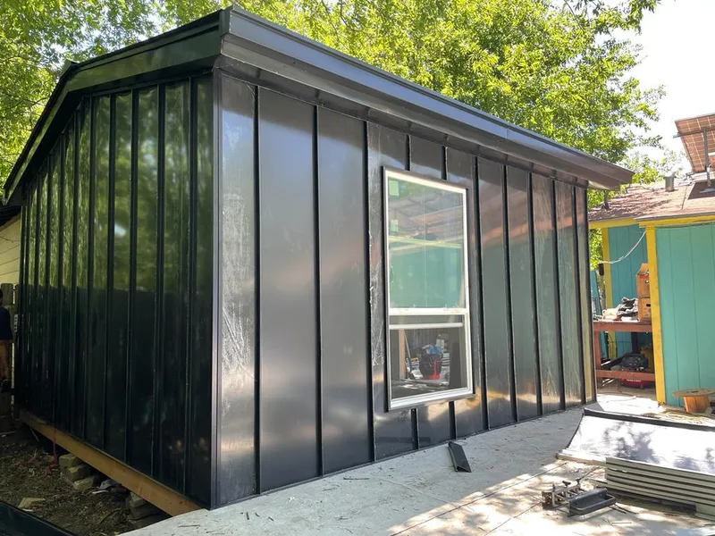 Black standing seam metal wall panels for Metal Roof Installation in Prosser